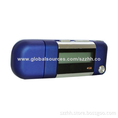 1.1-inch USB MP3 player with 4-8GB flash memory, voice recorder/FM radio/OEM & ODM brand